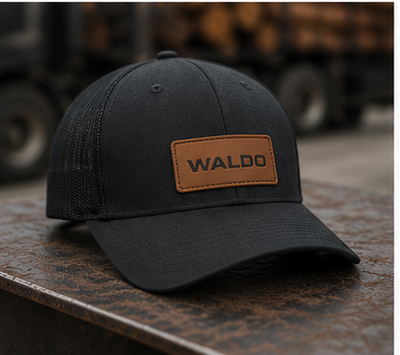 Waldo Leather Patch Trucker Hat